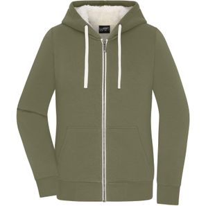 Ladies' Doubleface Jacket - Kapuzenjacke aus BIO-Baumwolle mit weichem Sherpa-Futter