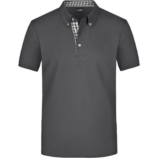 Men's Plain Polo - Polo mit Button-Down Kragen (Bild 1)