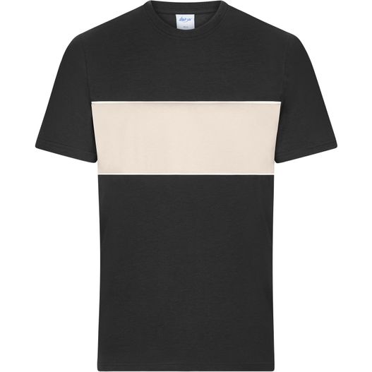 T-Shirt colour-block UNISEX - Unisex T-Shirt mit Kontrasteinsatz (Bild 1)