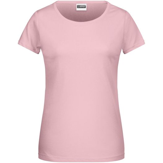frauen rosa t - hemd Ladies' Basic-T - Damen T-Shirt in klassischer Form (Bild 1)