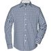 Men's Checked Shirt - Modisches Karoshirt mit Uni-Einsätzen an Kragen und Manschette