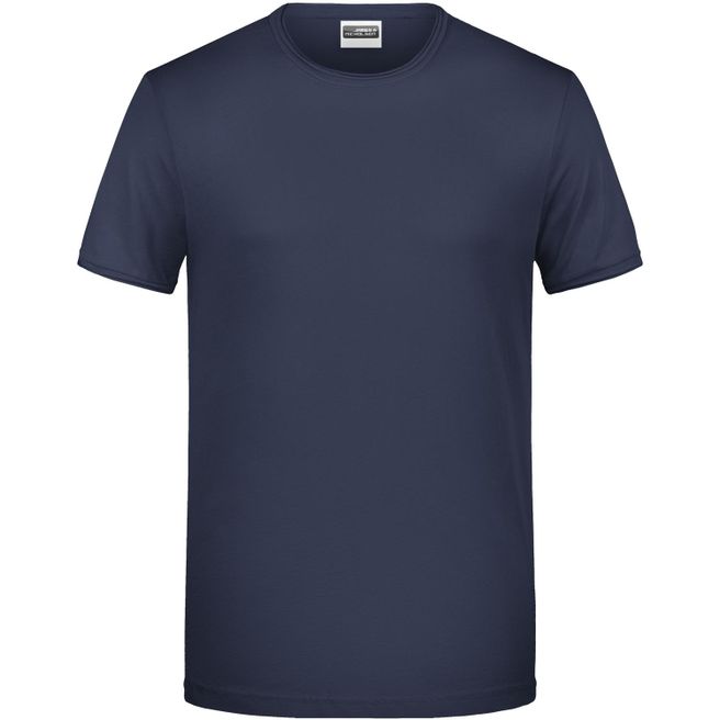 Men's-T - T-Shirt mit trendigem Rollsaum