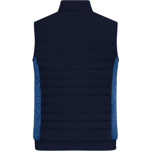 Men's Padded Hybrid Vest - Wattierte Weste mit Stehkragen im attraktiven Materialmix (Bild 1)