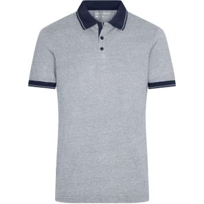 Men's Heather Polo - Melange Polo mit modischen Details