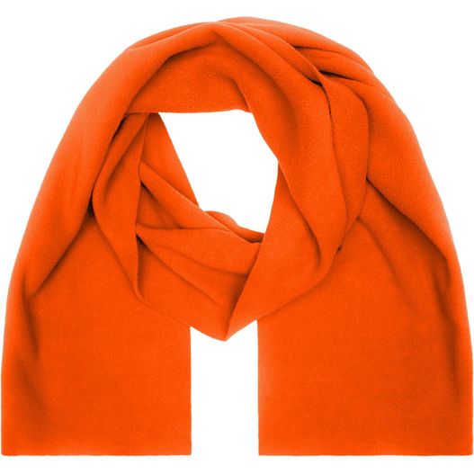 ein schal in orange farbe Fleece Scarf - Extrabreiter Fleece Schal ohne Fransen (Bild 1)
