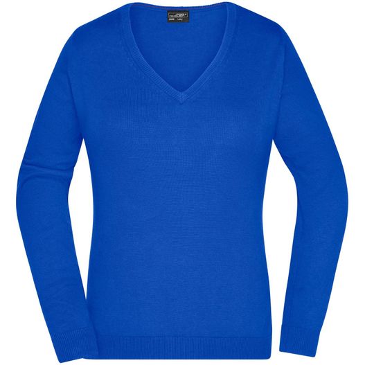 Ladies' V-Neck Pullover - Klassischer Baumwoll-Pullover (Bild 1)