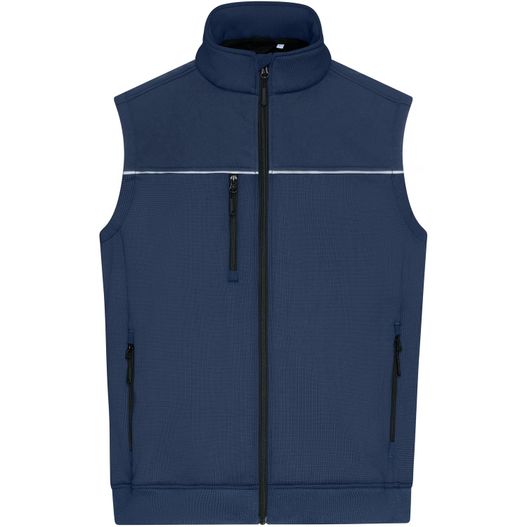 Hybrid Workwear Vest - Robuste Weste mit dezentem Druck im Materialmix (Bild 1)