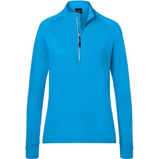 Ladies' Sports  Shirt Half-Zip - Langarm-Shirt mit Reißverschluss für Sport und Freizeit (Bild 1)