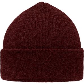 Melange Beanie - Melierte Strickmütze mit Umschlag