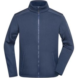 Men's Knitted Fleece Jacket - Superweiche, warme Strickfleece Jacke
