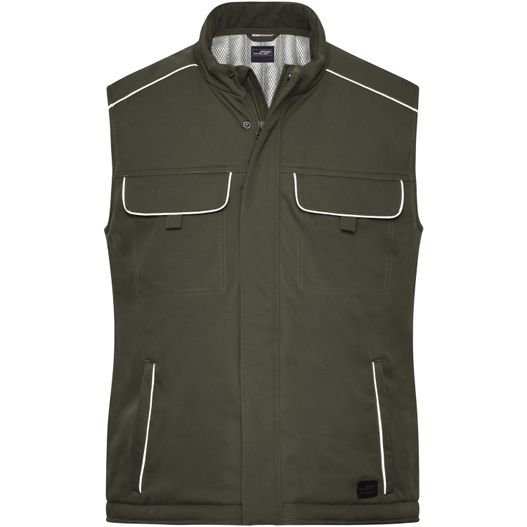 Workwear Softshell Padded Vest - SOLID - - Professionelle Softshellweste mit warmem Innenfutter und hochwertigen Details im cleanen Look (Bild 1)