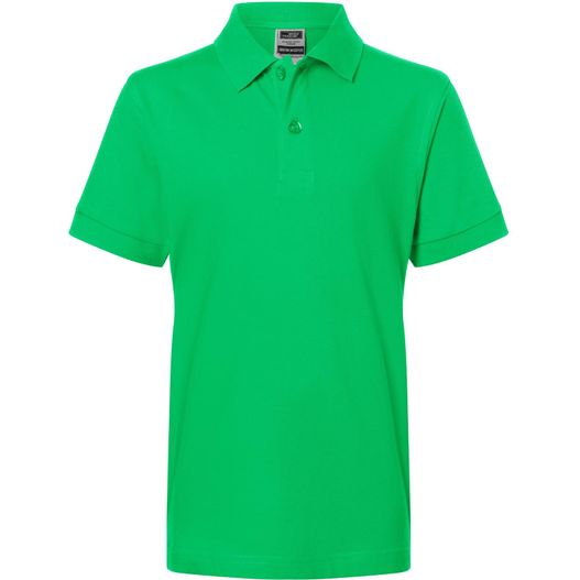 ein grünes poloshirt mit weißem kragen Classic Polo Junior - Hochwertiges Polohemd mit Armbündchen (Bild 1)