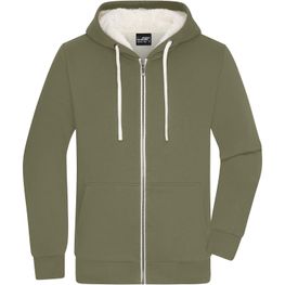Men's Doubleface Jacket - Kapuzenjacke aus BIO-Baumwolle mit weichem Sherpa-Futter [Gr. XXL]