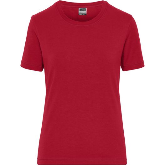 shirt mit rundem hals Ladies' BIO Stretch-T Work - SOLID - - T-Shirt aus weichem Elastic-Single-Jersey (Bild 1)