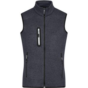 Ladies' Knitted Fleece Vest - Strickfleece Weste mit Stehkragen