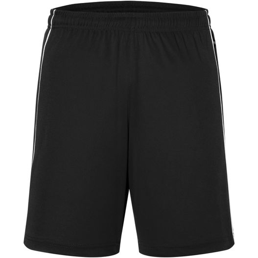 schwarze shorts mit weißen streifen auf der seite Basic Team Shorts - Funktionelle Teamshorts ohne Innenslip (Bild 1)