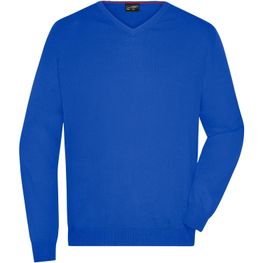 Men's V-Neck Pullover - Klassischer Baumwoll-Pullover
