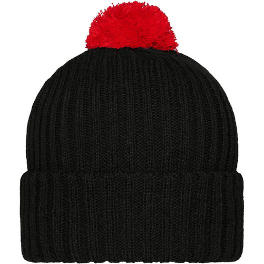 Knitted Cap with Pompon - Trendige Pomponmütze in vielen Farben (Bild 1)