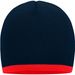 Beanie with Contrasting Border - Enganliegende Strickmütze ohne Umschlag