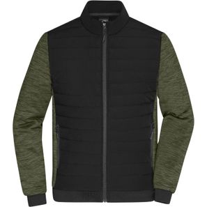 Men's Padded Hybrid Jacket - Wattierte Jacke mit Stehkragen im attraktiven Materialmix