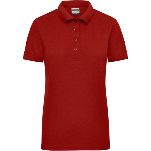 ein rotes poloshirt mit einem weißen logo auf der brust Ladies' Workwear Polo - Pflegeleichtes und strapazierfähiges Polo (Bild 1)