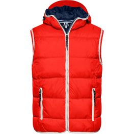 Men's Maritime Vest - Modische Steppweste mit angeschnittener Kapuze