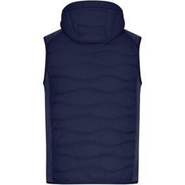 Men's Hybrid Vest - Sportliche Weste mit Kapuze im attraktiven Materialmix