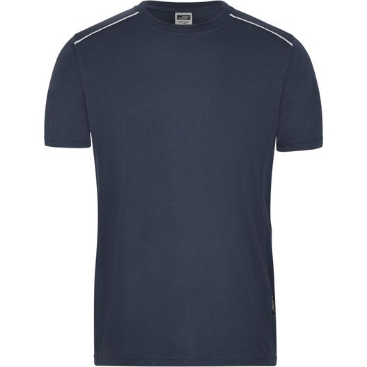 Men's Workwear T-Shirt - SOLID - - Strapazierfähiges und pflegeleichtes T-shirt mit Kontrastpaspel (Bild 1)