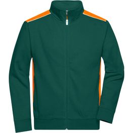 Men's Workwear Sweat Jacket - COLOR - - Sweatjacke mit Stehkragen und Kontrasteinsätzen