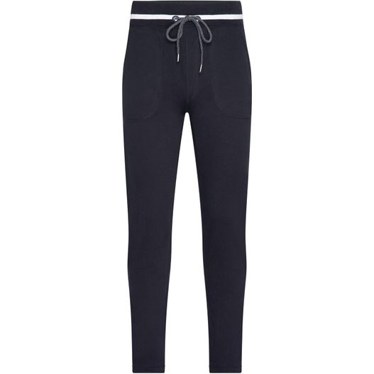 eine schwarze schwitzhose mit einem weißen streifen Men's Jog-Pants - Sweat-Hose im modischen Design (Bild 1)