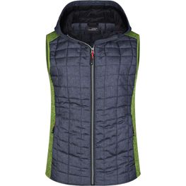 Ladies' Knitted Hybrid Vest - Weste im stylischen Materialmix