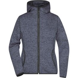 Ladies' Knitted Fleece Hoody - Kapuzenjacke aus Strickfleece in Melange-Optik