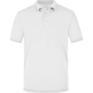Men's Elastic Polo - Hochwertiges Poloshirt mit Kontraststreifen