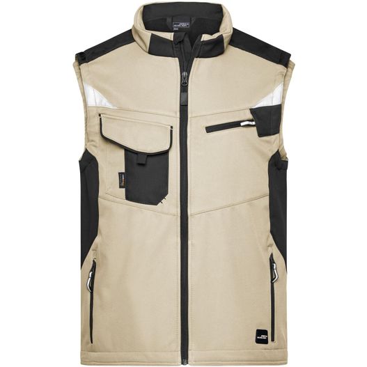 Workwear Softshell Vest - STRONG - - Professionelle Softshellweste mit hochwertiger Ausstattung (Bild 1)