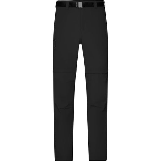 die schwarzen hosen sind mit reißverschluss ausgekleidet Men's Zip-Off Trekking Pants - Bi-elastische Outdoorhose in sportlicher Optik (Bild 1)
