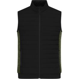 Men's Padded Hybrid Vest - Wattierte Weste mit Stehkragen im attraktiven Materialmix