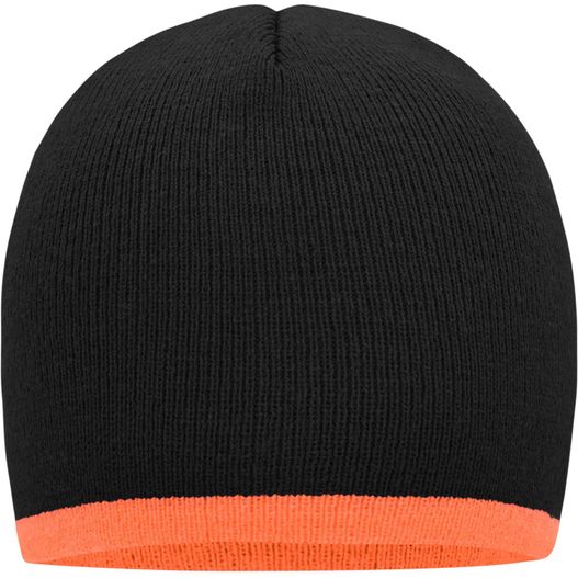 Beanie with Contrasting Border - Enganliegende Strickmütze ohne Umschlag (Bild 1)
