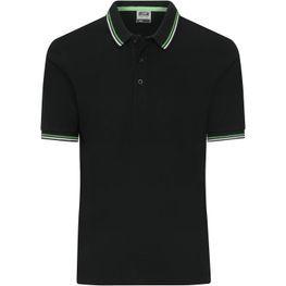 Men's Polo - Klassisches Polo mit Kontraststreifen an Kragen und Armbündchen in Piqué-Qualität