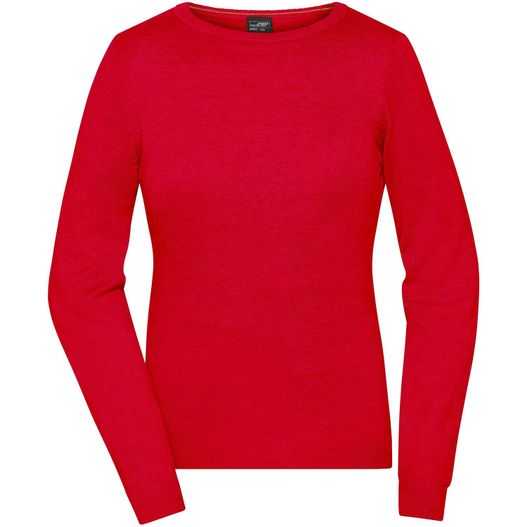 Ladies' Round-Neck Pullover - Klassischer Baumwoll-Pullover (Bild 1)