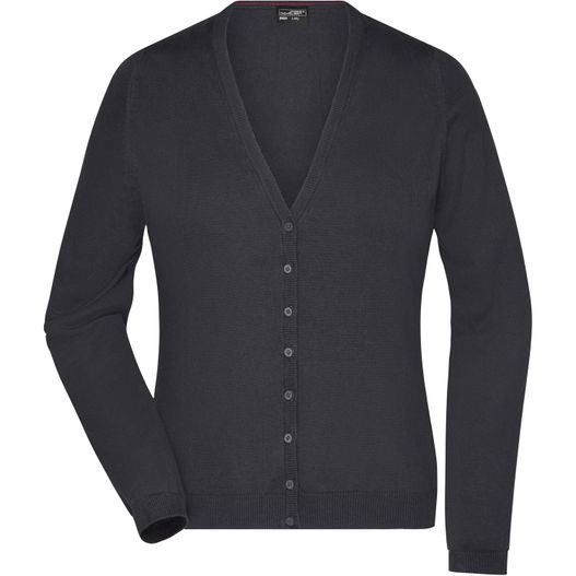 Ladies' V-Neck Cardigan - Klassische Baumwoll-Strickjacke (Bild 1)