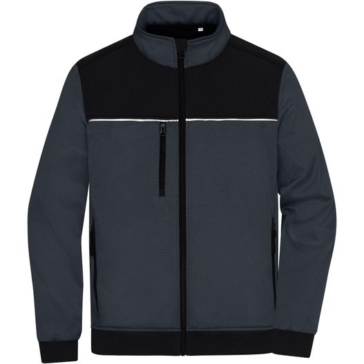 Hybrid Workwear Jacket - Robuste Jacke mit dezentem Druck im Materialmix (Bild 1)