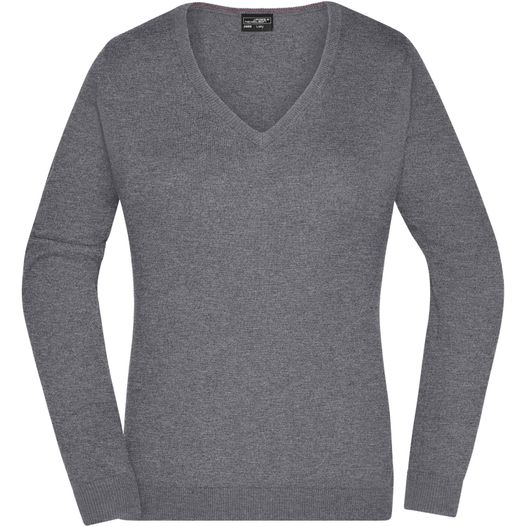 Ladies' V-Neck Pullover - Klassischer Baumwoll-Pullover (Bild 1)