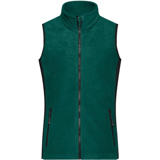 die damen flöhe weste in smaragd Ladies' Workwear Fleece Vest - STRONG - - Strapazierfähige Fleeceweste im Materialmix (Bild 1)