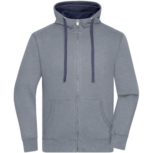 ein graues sweatshirt mit kapuze darauf Men's Lifestyle Zip-Hoody - Sweatjacke mit Reißverschluss und Kapuze (Bild 1)