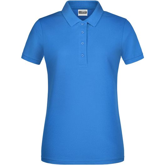 ein frauenblaues poloshirt Ladies' Basic Polo - Klassisches Poloshirt (Bild 1)