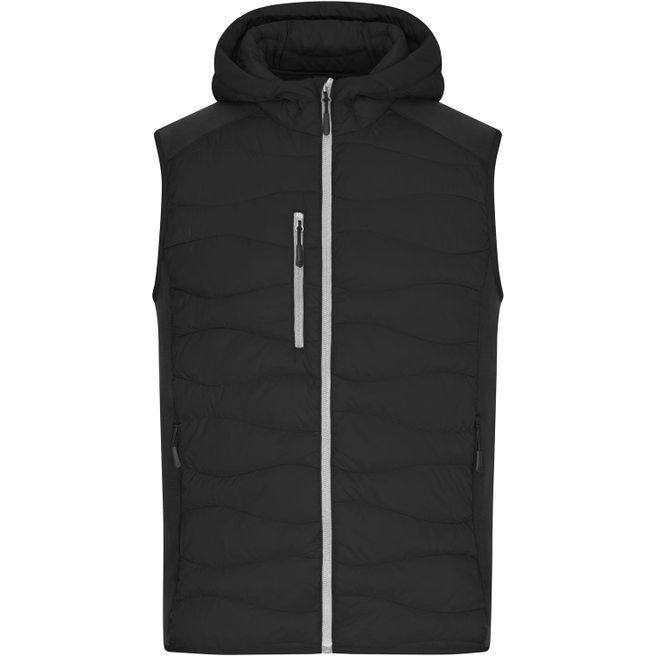 Produktabbildung Men's Hybrid Vest - Sportliche Weste mit Kapuze im attraktiven Materialmix Men's Hybrid Vest - Sportliche Weste mit Kapuze im attraktiven Materialmix