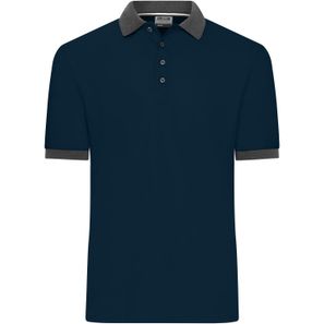 Men's Polo - Klassisches Polo mit kontrastfarbigem Kragen und Armbündchen in Piqué-Qualität