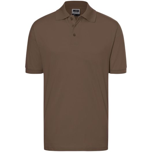ein braunes poloshirt mit kragen Classic Polo - Hochwertiges Polohemd mit Armbündchen (Bild 1)