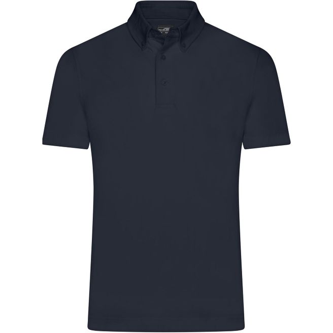 Men's Plain Polo - Polo mit Button-Down Kragen