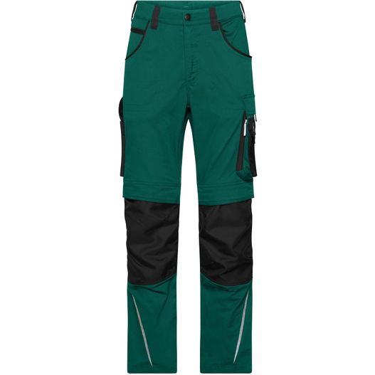 eine grüne hose mit schwarzen und grauen taschen Workwear Pants Slim Line - STRONG - - Spezialisierte Arbeitshose in schmalerer Schnittführung mit funktionellen Details (Bild 1)